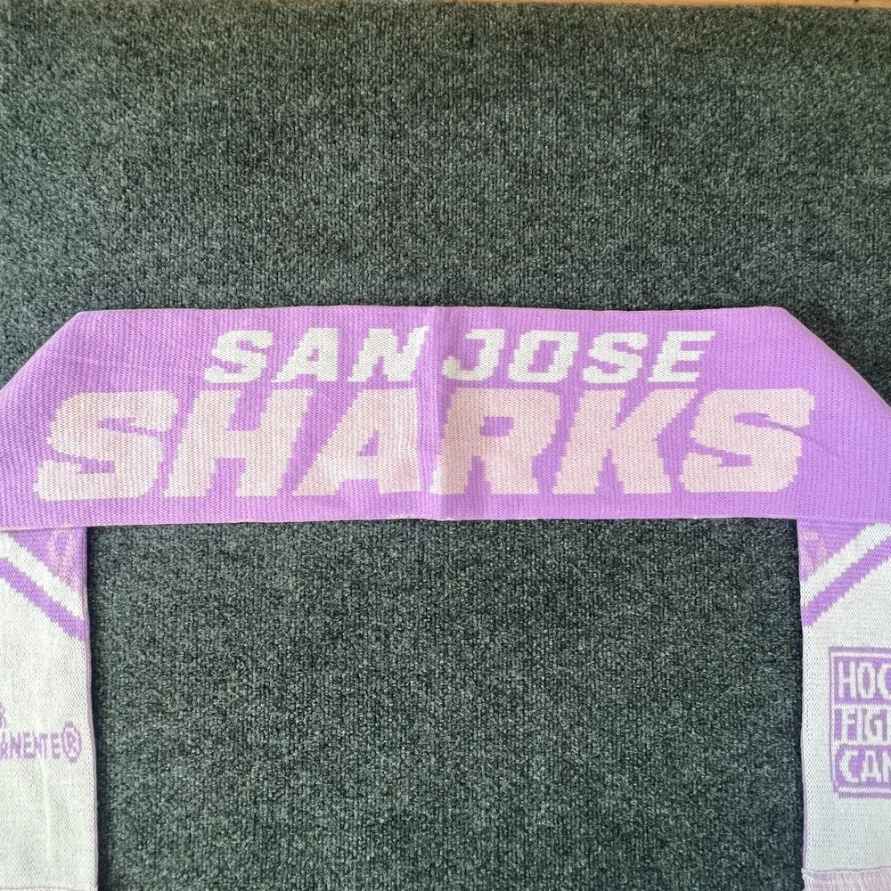 Idegy San Jose Sharks NHL Ice Hockey Fights Cancer Scarf Womens 60